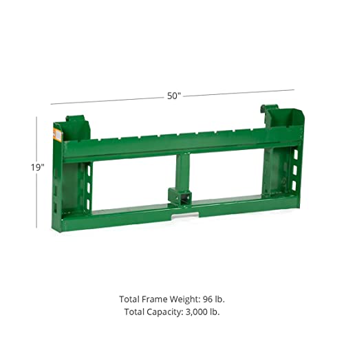Titan Attachments Pallet Fork Frame Attachment, Rated 3,000 Lb, Receiver Hitch, Fits John Deere Loaders, Frame Only #TOP1