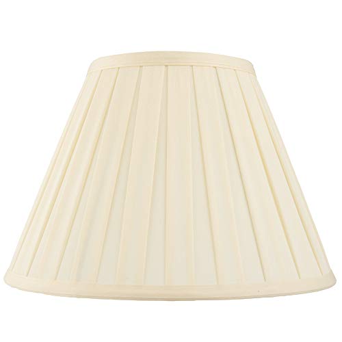 Abat-jour tambour conique de 12 pouces (30,5 cm) – Housse en tissu plissé boîte crème – Design boutique classique traditionnel épuré - Couvre-ampoule...