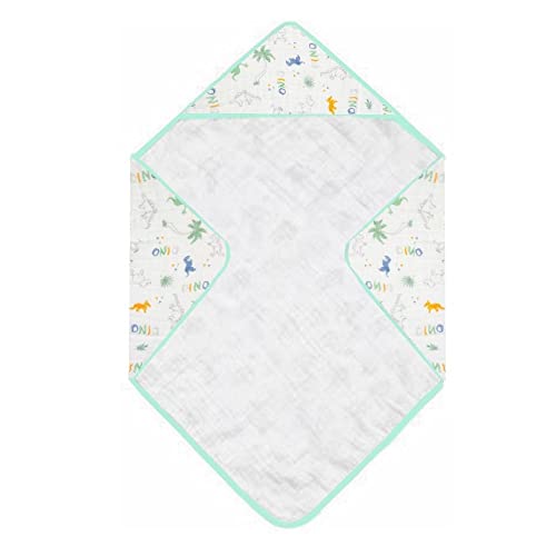 Toalha de Banho Bebê Capuz Fralda Soft Karinho Papi 80cm x 80cm (Dinossauro)