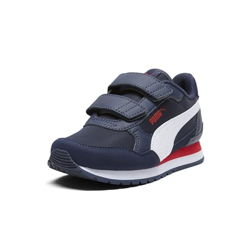 Puma Unisex-Child ST Runner Hook and Loop, Puma Navy-Puma White, Toddler 10