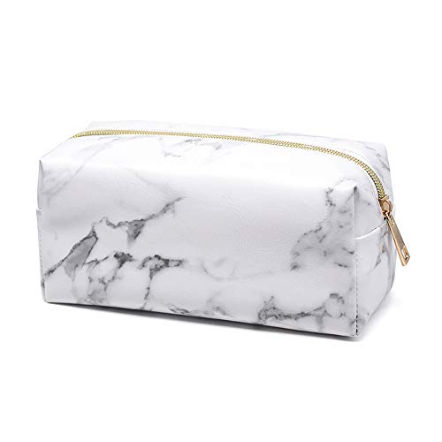 Preisvergleich Produktbild tragbare beauty - kosmetik reisen handtasche kulturtaschen marmor schminkkoffer stift, papier - fall(Light Gold)