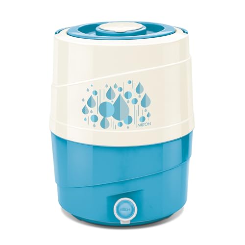 Milton Kool Rover 12 Water Jug PU Insulated, 11 litres, BPA Free, Leak Proof & Portable Jug, Sturdy Handles, Ideal for Travel, Picnic, Offices, Shops, Bluish Green