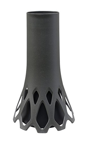 Plastia Vase funéraire en Roseta 1,3 l avec Socle Poids, Noir