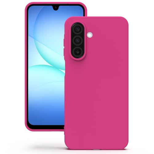 Image of YATWIN Silicone Case for Samsung Galaxy A17 4g /5g, Soft-Touch, Shockproof, DustProof, Antiskid Phone Cover for Samsung Galaxy A17 4g /5g - Magenta