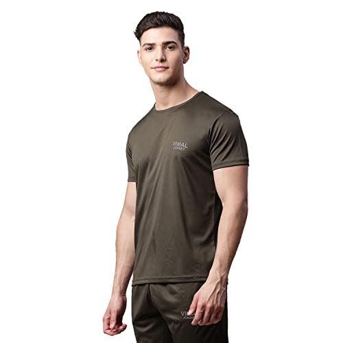 Image of Mack Jonney Men Round Neck Polyster Regular Fit T-Shirt