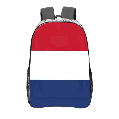 Sac à dos transparent pour le travail et le sport décontracté avec imprimé Pays-Bas