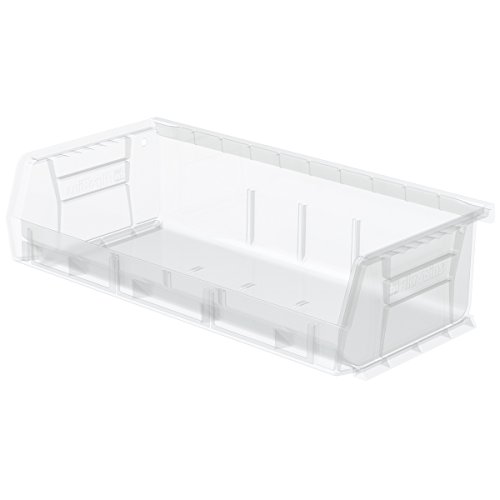 Akro-Mils 30232 AkroBins Plastic Storage Bins, Space-Saving Stackable Bins for Garage, Pantry, Craft Organization, 5-Inch x 11-Inch x 3-Inch, Clear, 8-Pack by Akro-Mils - Used condition - US$44.07