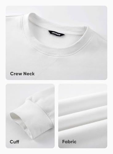 JMIERR Men's Fleece Crewneck Sweatshirt Casual Long Sleeves Cotton Warm Basic Pullover Fashion Shirts3