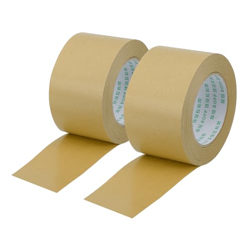 PATIKIL 2.8' X 55 Yardas Cinta De Embalaje Marrón 2 Rollos Cinta Kraft Resistente Cinta Engomada De Papel Para Sellado De Cajas De Cartón Envíos Mudanzas Enmascarado