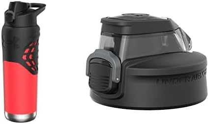 Under Armour 24Oz Command Water Bottle With Replacement Rise Lid Black