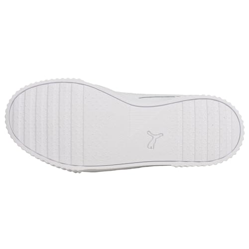 Image of PUMA Women's Carina Sneaker, White Silver, 8.5 M US