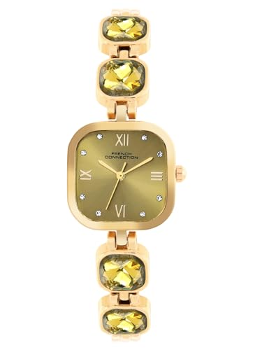Image of French Connection Aurorae Analog Mustard Stone Dial Watch for Women-FCN0178GM