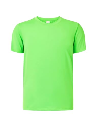 PATPAT Boys Neon Shirt Size 13-14 Years Green Dry Fit Athletic UPF 50+ T Shirts Youth Short Sleeve Rash Guard Performance Tops Moisture Wicking Quick Dry Sports Undershirt