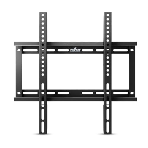 Image of XIKKART TV Wall Mount Bracket for 26-63 Inch LED LCD Smart TVs | Universal Fixed Wall Mount Stand | Heavy Duty Low Profile TV Mount | VESA Compatible Flat Screen TV Bracket