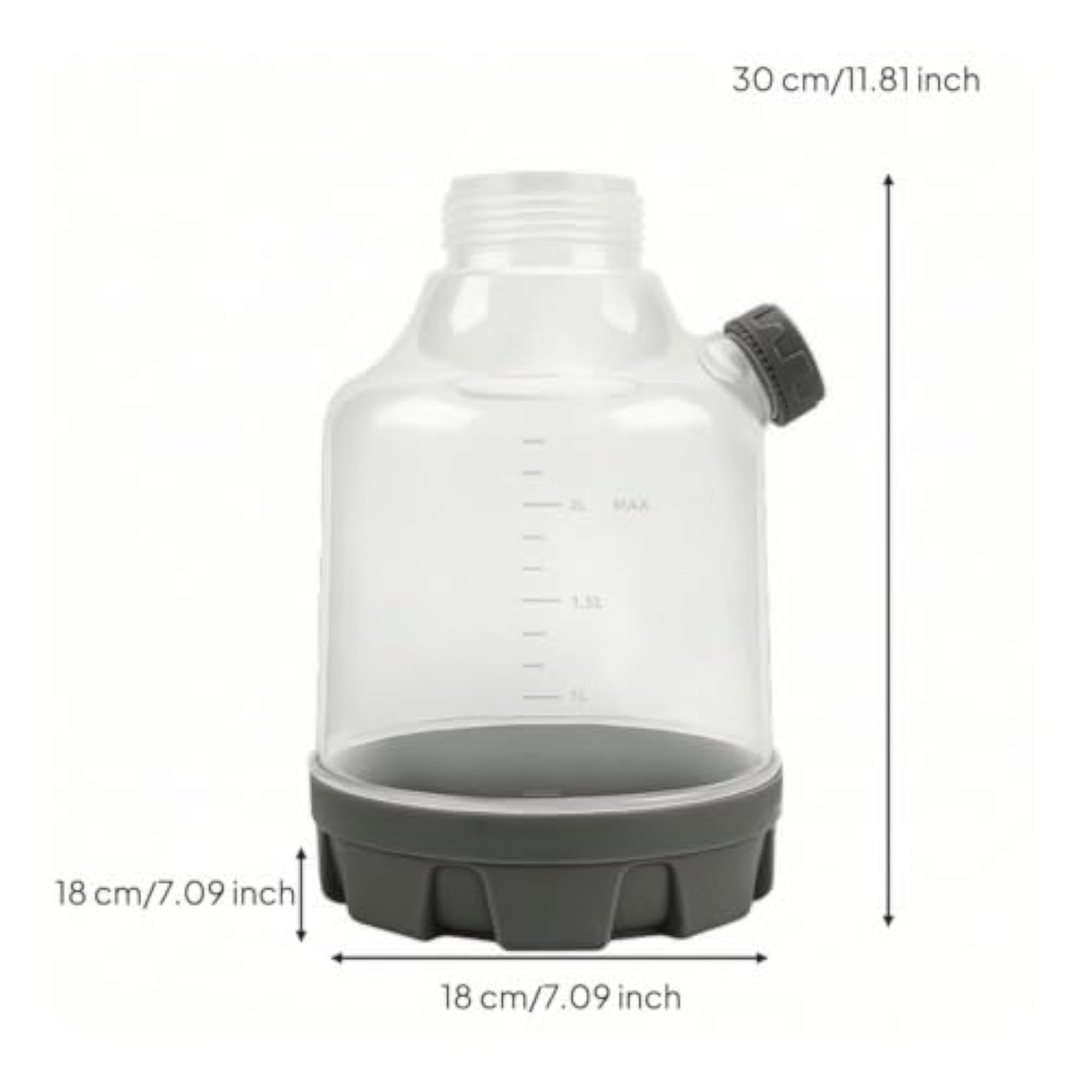 Translucent Spray Bottle Body Transparent Bottle with Measuring Scale