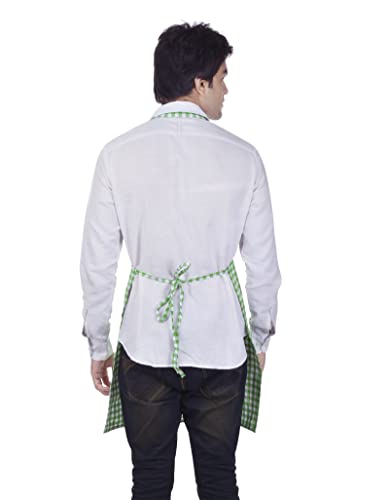 Image of Switchon Checkered Cotton Kitchen Cooking Apron with Chef Hat - Pack of 2 | Multi-Purpose Chef & Waiter Apron for Men & Women | Home, Hotels, Restaurants & Cafes | Proudly Made in India