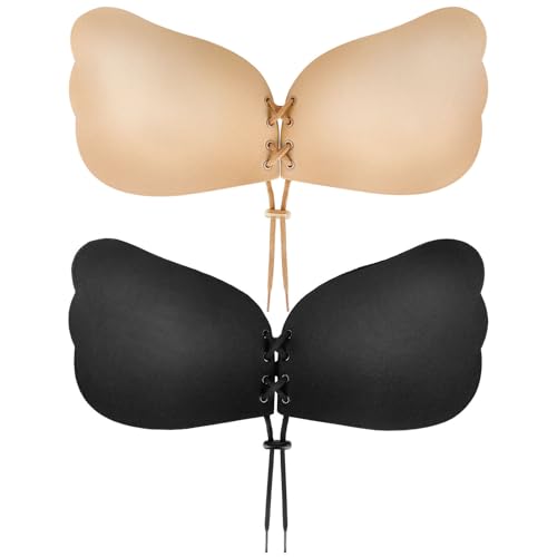 Cmojsk Sticky Bra, Backless Strapless Bra Push Up,...