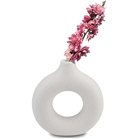 Jarrón Nórdico de Cerámica Blanca Cover