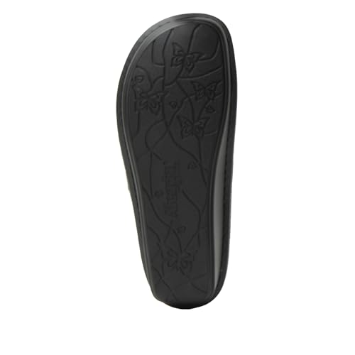 Image of Alegria Women's Brigid Leather Moc Toe Open Back Clog with Heel Cup