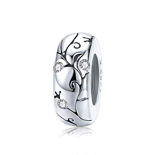 Image of ARTCHARM 925 Sterling Silver Stopper Beads Spacers Charms fits European DIY Bracelet, Personalized Gifts for Mothers Day /Birthday /Christmas