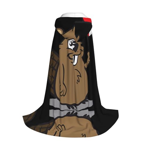 Capa con capucha de castor disfraz unisex para bruja y mago 3