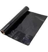TEXALAN Black Plastic Sheeting Farm Film 4 mil (10' x 100') Black Plastic Tarp, Polyethylene Vapo...