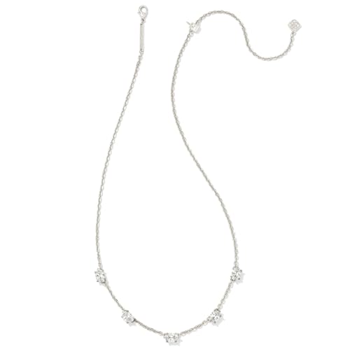 Kendra Scott Cailin Crystal Strand Necklace in White Cubic Zirconia, Fashion Jewelry For Women2