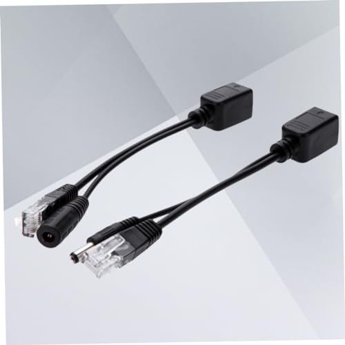 Mikikit 2pcs Adaptador Divisor Poe Cable Negro Conector Dc Jack para Cámaras IP, Routers y Monitoreo de Seguridad miniatura 6