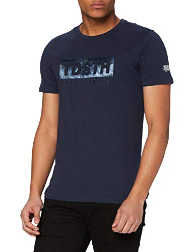 Teddy Smith T- Max MC T-Shirt, Total Navy, L Mens