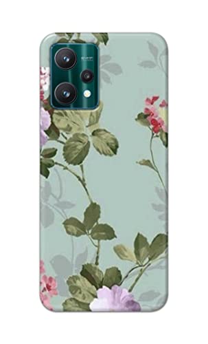 Image of Printed Hard Back Cover Case for Realme 9 Pro 5G Back Cover (Floral Painting) -203