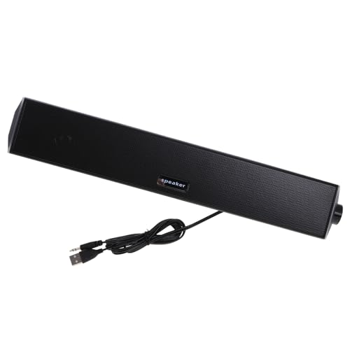 Gatuida Altavoces Inalámbricos para Ordenador con Cable USB Barra de Sonido RGB para PC y Portátil Control Sencillo con Botón Único Sonido Claro y Luminosos Ajustables