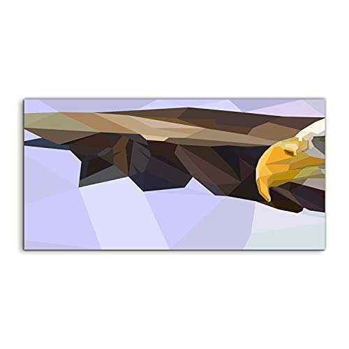 Photo sur verre 140x70cm aigle oiseau décoration murale salon moderne