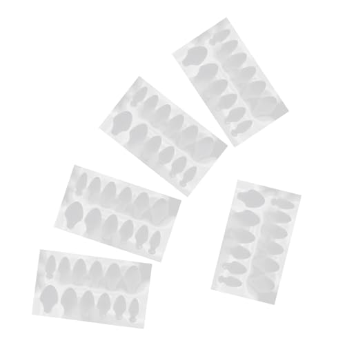 Homoyoyo 5 hojas Pegatinas de Silicona para Uñas Molde Transparente para Manicura Francesa Cómodo y Flexible para de Uñas