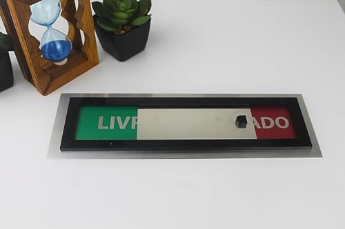 Placa Livre Ocupado com Sistema Deslizante - 25x8cm Afixgraf