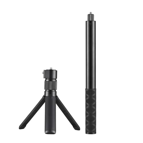 Trípode Extensible, Ocultar trípode de Palo Selfie para aleación de Aluminio Tornillo de 1/4 Pulgadas 120 cm/47.2 en el más Alto para Insta x4 x3 One x2 One x One RS One uno, para