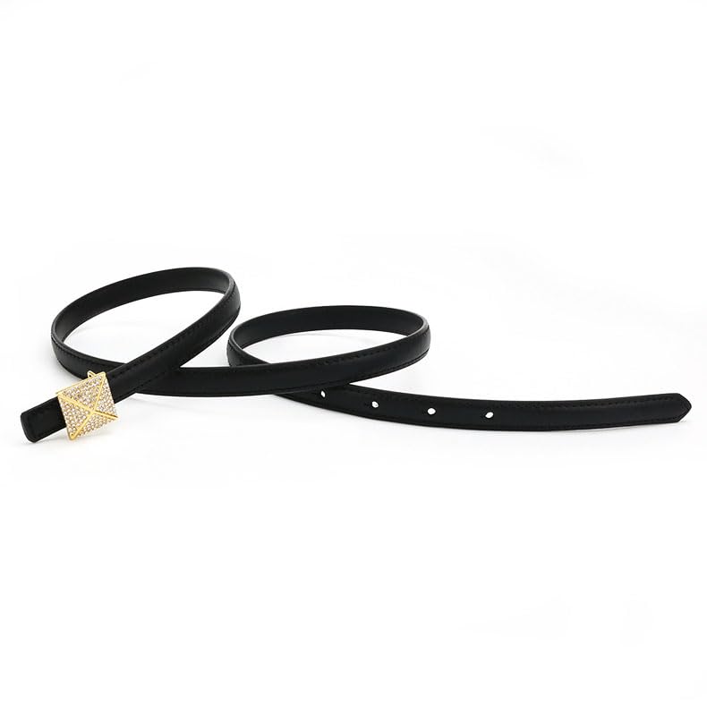 Women Leather Belt Fashion Skinny Belt Ladies Diamond Belt Luxury Leather Belt for Jeans Dress4
