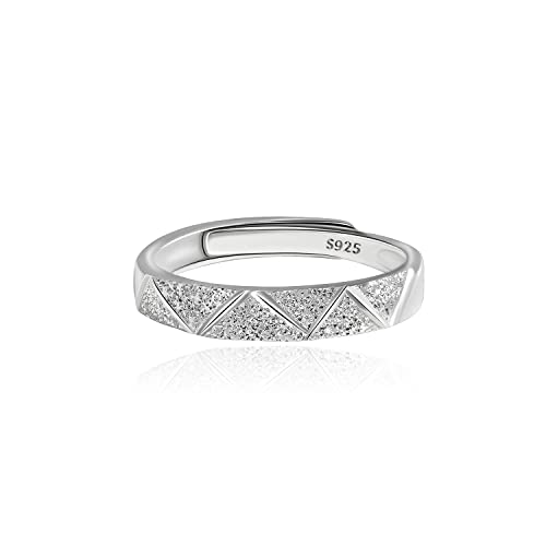 Bague de couple en argent sterling Meissa ajustable bague de promesse 3.5mm