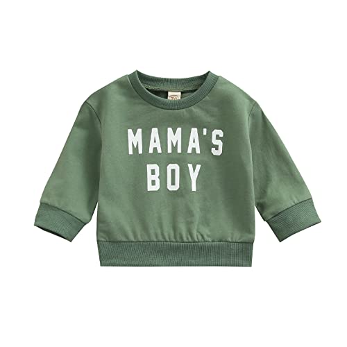 Image of Newborn Infant Baby Boys Pullover Dad's Little Dude Sweatshirt Long Sleeve Casual Sweater Fall Clothes