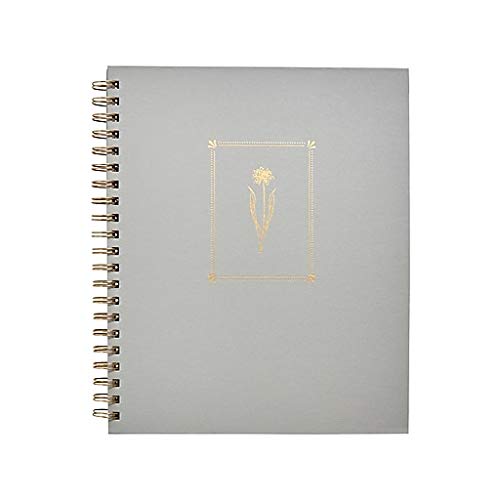 Martha Stewart Grey Flower Deluxe 1 Subject Notebook (MS101X)