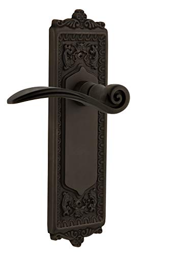 Image of Nostalgic Warehouse Egg & Dart Plate Single Dummy Swan Lever in Oil-Rubbed Bronze