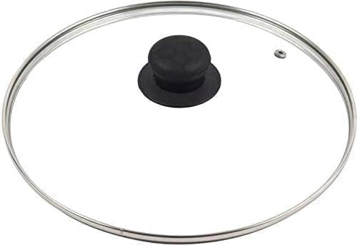Neel Saanjh Transparent Glass Lid Cover for Pan, Robust Durability, Easy Monitoring, Simple & Secure Installation, Universal Fit Versatility, Multi-Purpose Design for Cooking (16 cm)