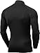 TSLA Men's UPF 50+ Mock Long Sleeve Compression Shirts, Athletic Workout Shirt, Base Layer for Water Sports, Athletic Mockneck Black, Medium