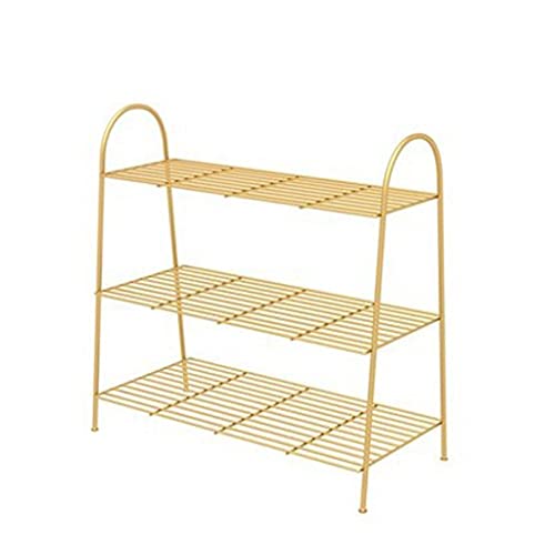 Zapatero apilable de metal independiente para entrada con capacidad para 6-11 pares, diseño antideslizante, ideal para dormitorio y pasillo, color: azul claro, tamaño: 63 cm
