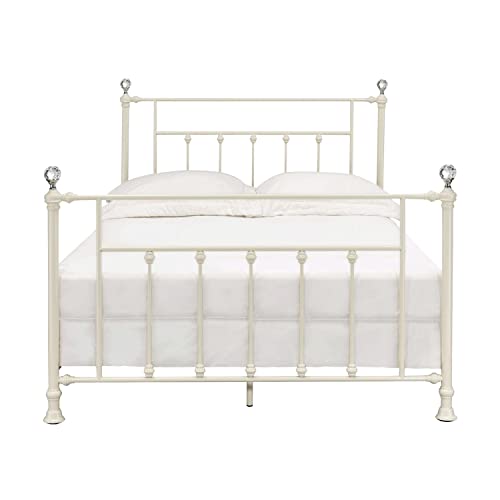 simple relax Full Metal and Acrylic Size Bed, White