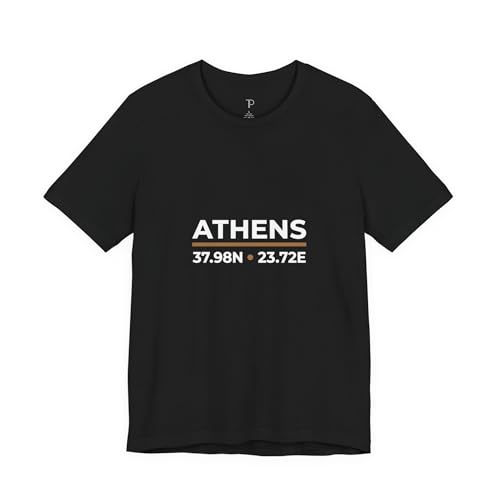 T-Shirt Athènes Édition Nuit pour un style urbain minimaliste et tendance en coton souple