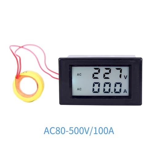 Compteur de tension et courant AC D85-2042 100A blanc - 2