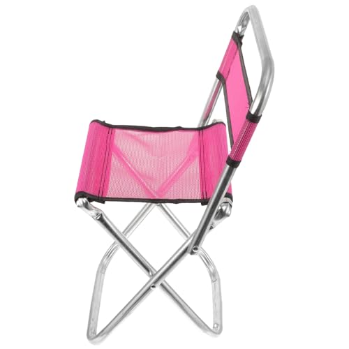 PACKOVE Silla Plegable de Camping Ligera Soporte Metálico y Tela de Malla para Exteriores, Picnic y Viajes Portátiles Color Aleatorio