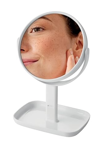 Miroir de maquillage blanc Tescoma 13 cm avec support de table stable - 4