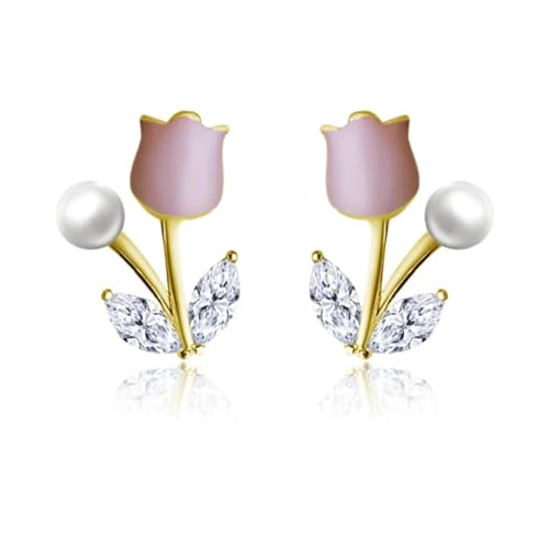 Boucles d'oreilles de fleur de goujon doux pour femmes de mariage chic - 4