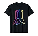 Musicien L'instrument De Musique Coloré Guitare T Shirt